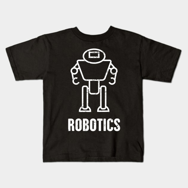 Distressed Robot | Robotics Engineer Kids T-Shirt by Wizardmode